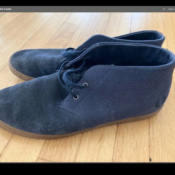 Vintage Fred Perry Mens Shoes Size US 9/UK 8 Indigo Suede Chukka Desert Boots - Picture 4 of 7